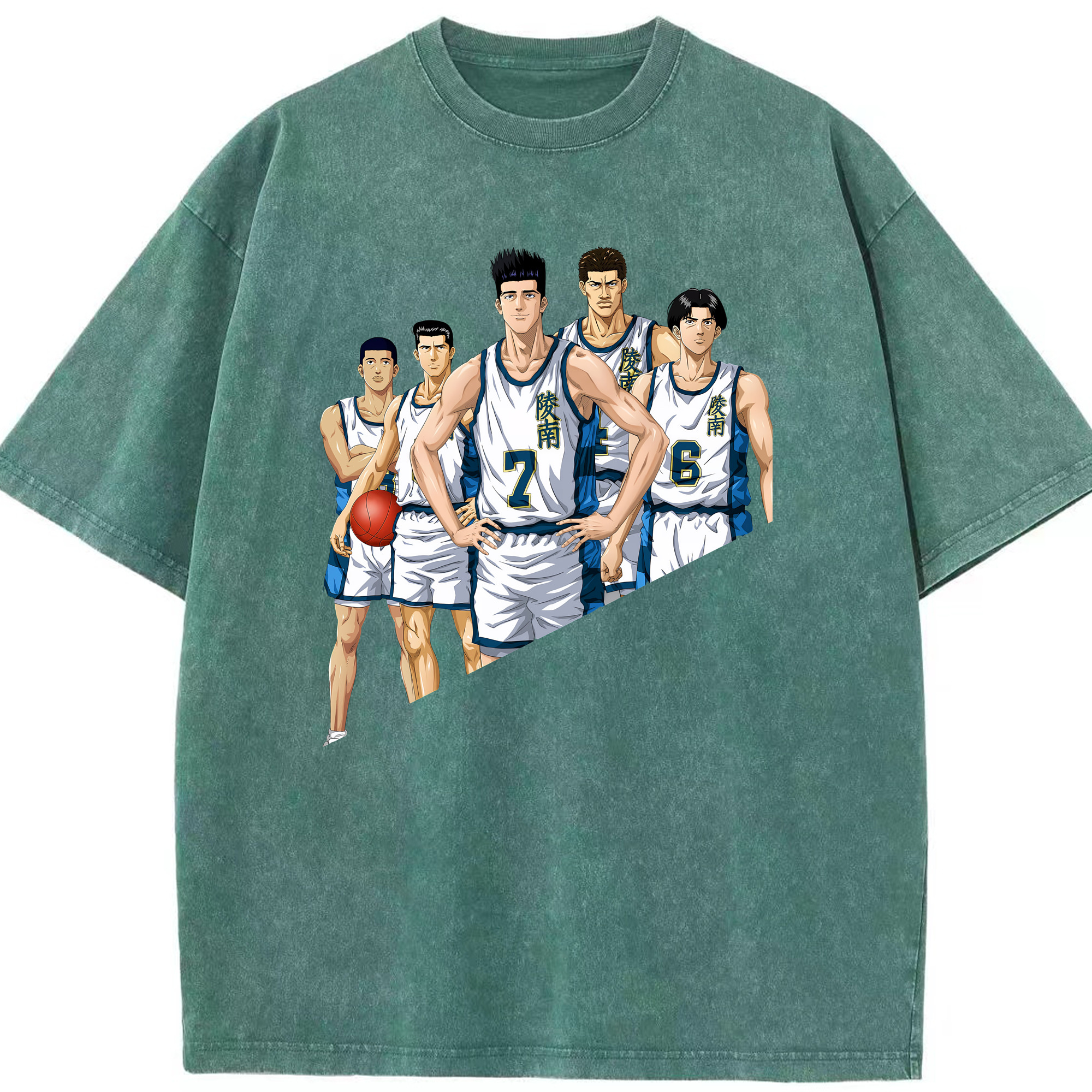 （画像用） SLAM DUNK／スラムダンク 綿100% ヴィンテージ風 半袖Tシャツ（フロントプリント）
